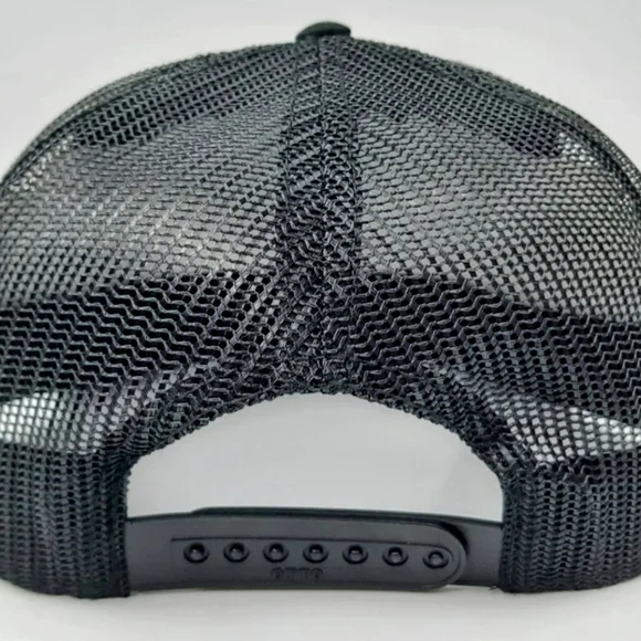 Retro Hat CAT Diesel Power Embroidered Patch Flat Bill Trucker Mesh Blue Collar - Picture 3 of 8